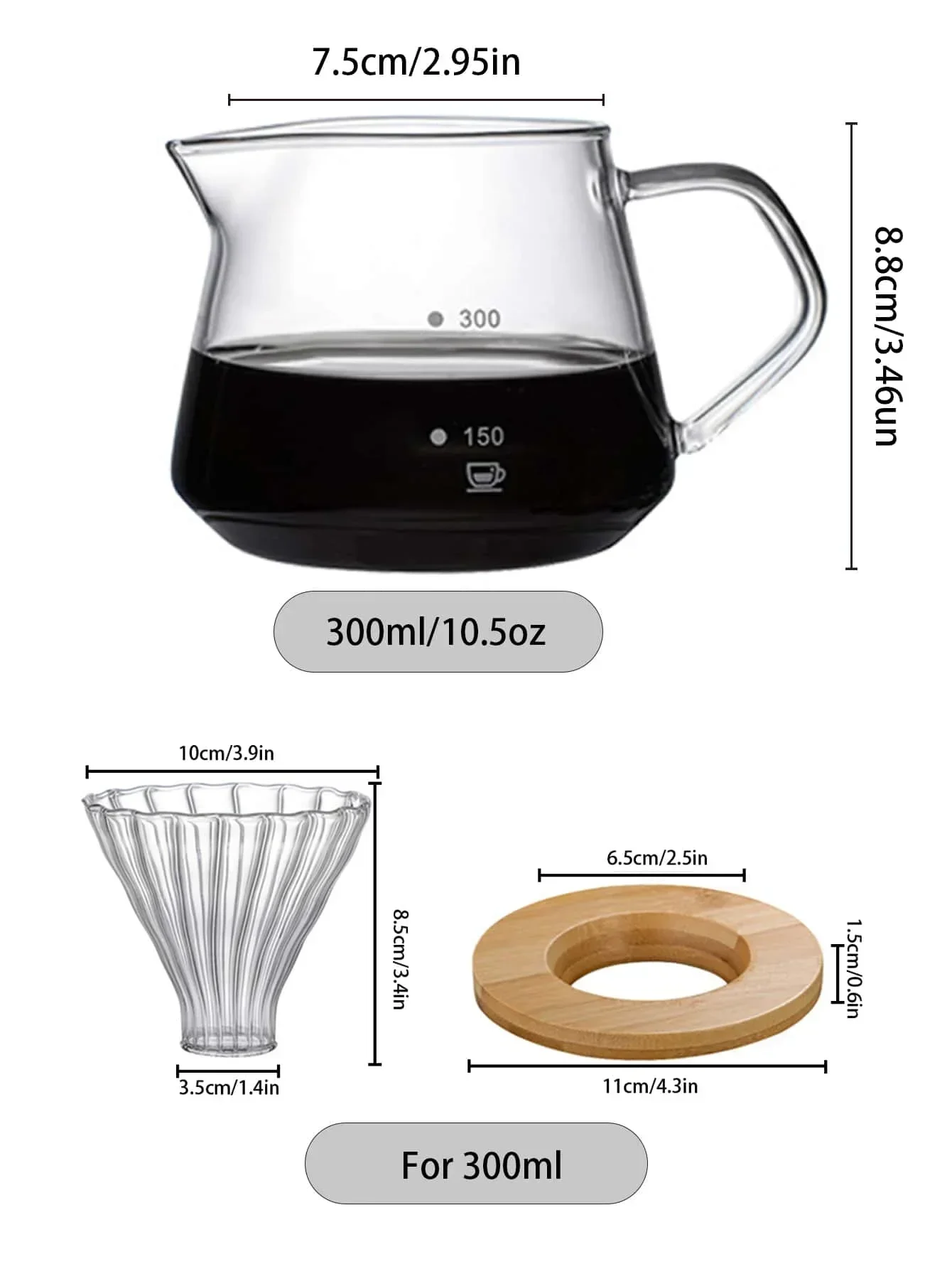 Набор кофеварки Punana 600 мл, – обзор и цена Coffee Equipment Pour Over